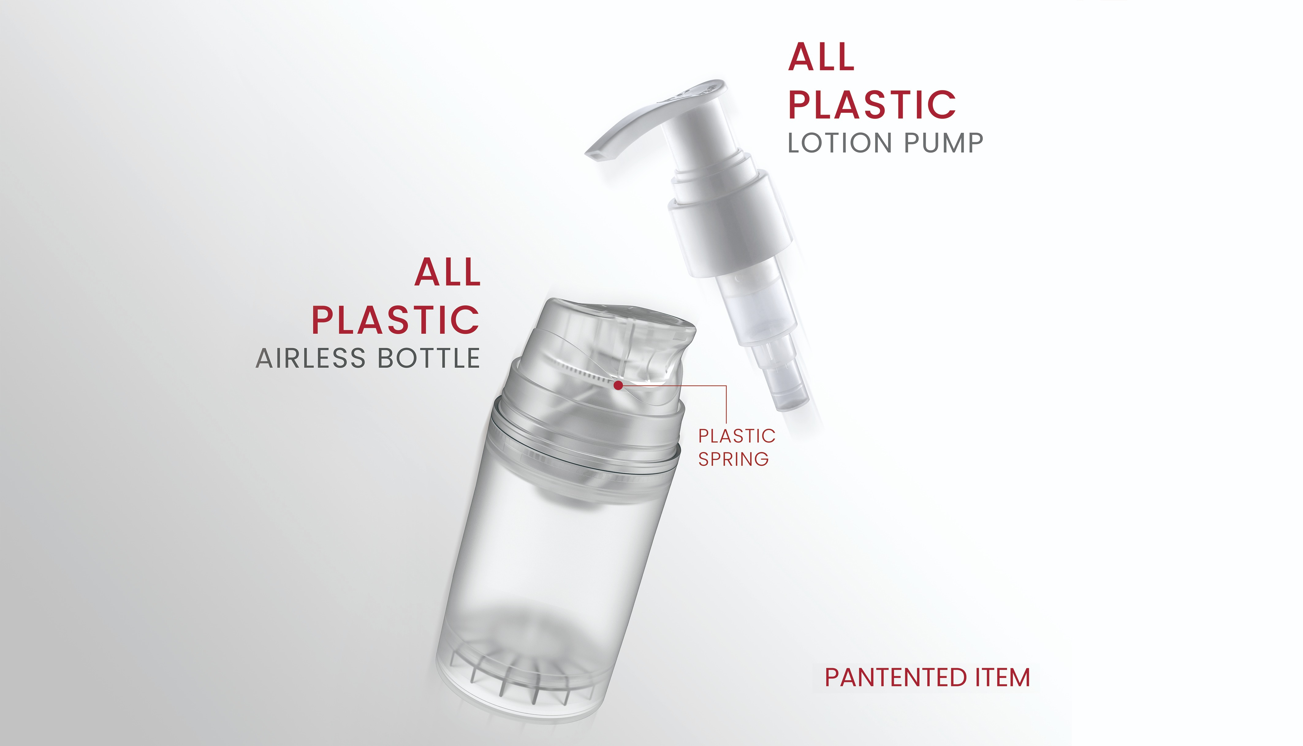 All Plastic Airless Bottle And Lotion Pump 1584